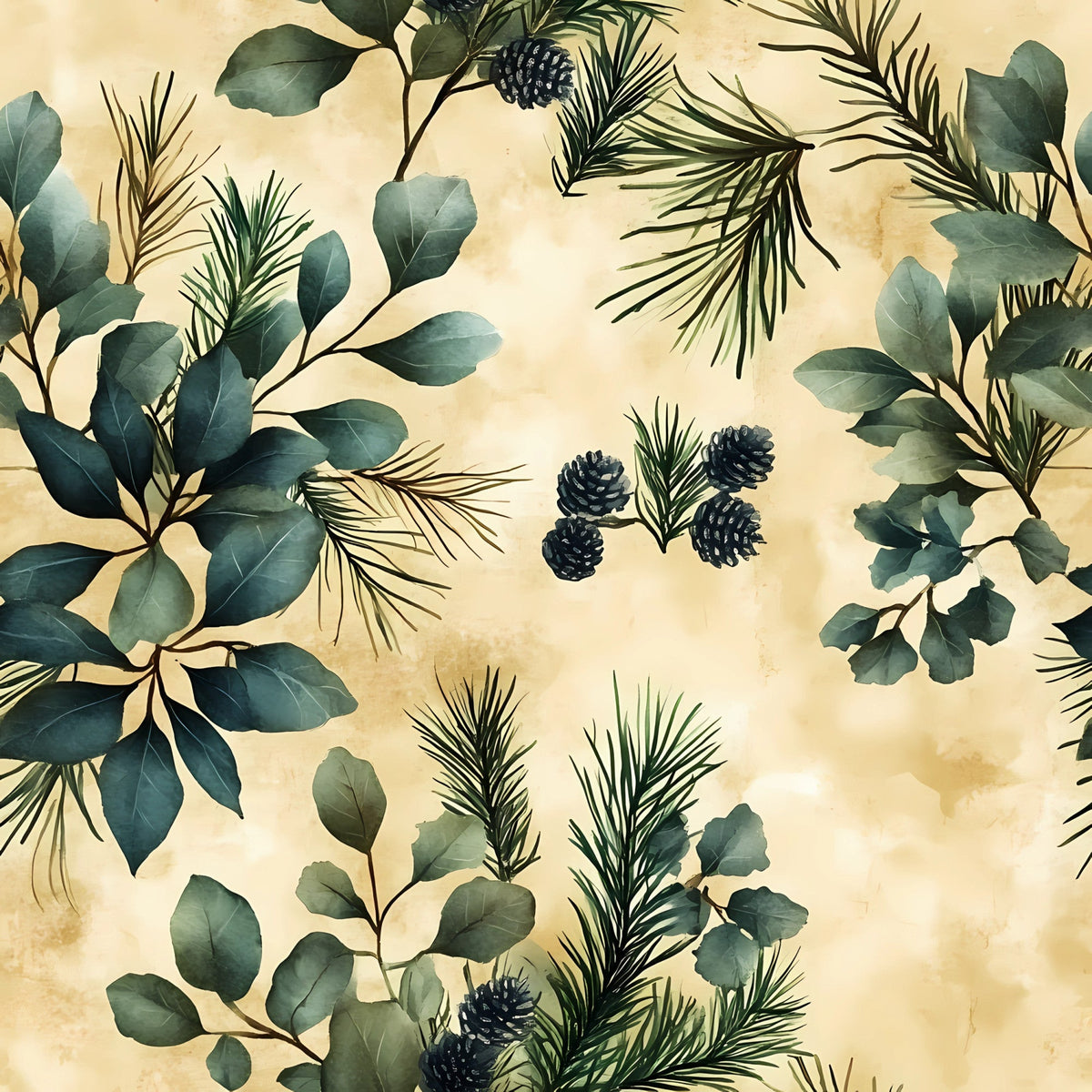 Berry Boughs Pattern 5 Minky Fabric