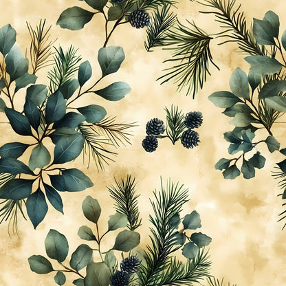 Berry Boughs Pattern 5 Minky Fabric