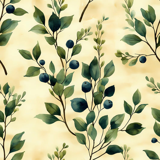 Winter Greenery Pattern 6 Quilting Cotton Fabric