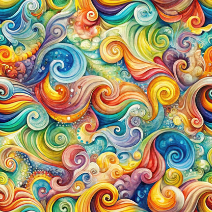 Carnival Swirls Pattern 10 Minky Fabric