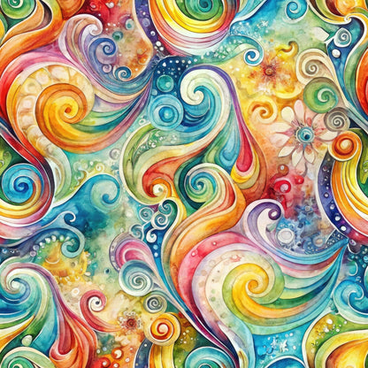 Carnival Swirls Pattern 11 Minky Fabric