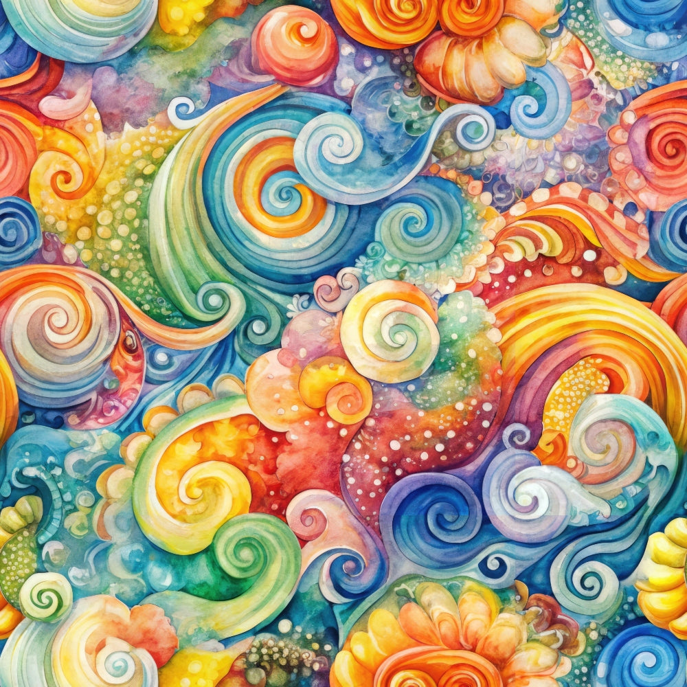 Carnival Swirls Pattern 12 Minky Fabric