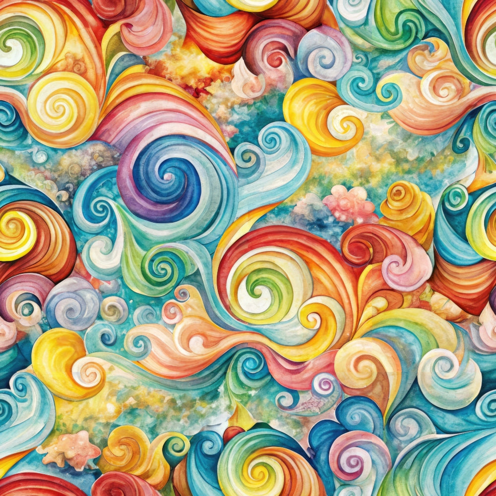 Carnival Swirls Pattern 2 Minky Fabric