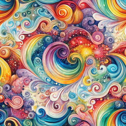 Carnival Swirls Pattern 3 Minky Fabric