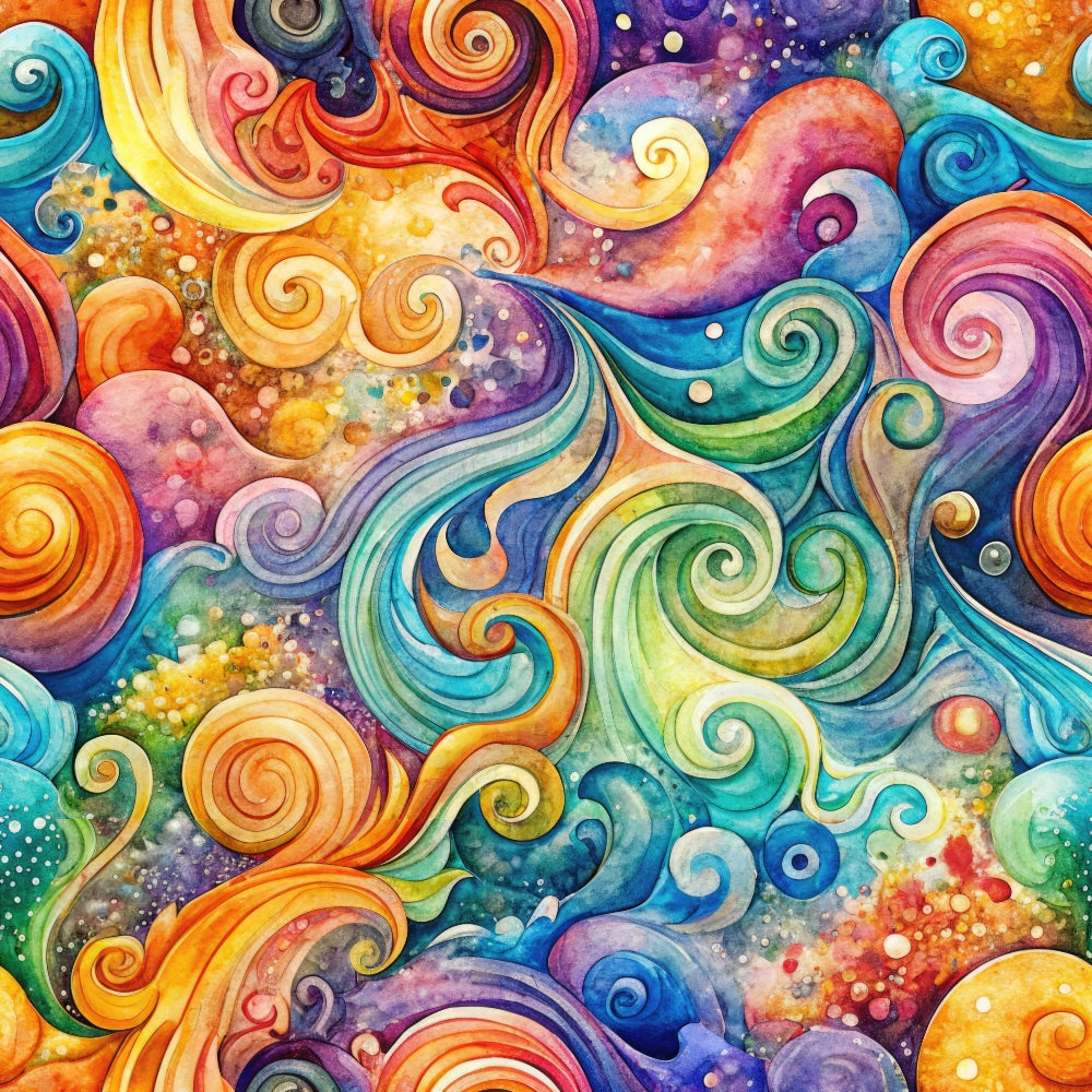 Carnival Swirls Pattern 6 Minky Fabric