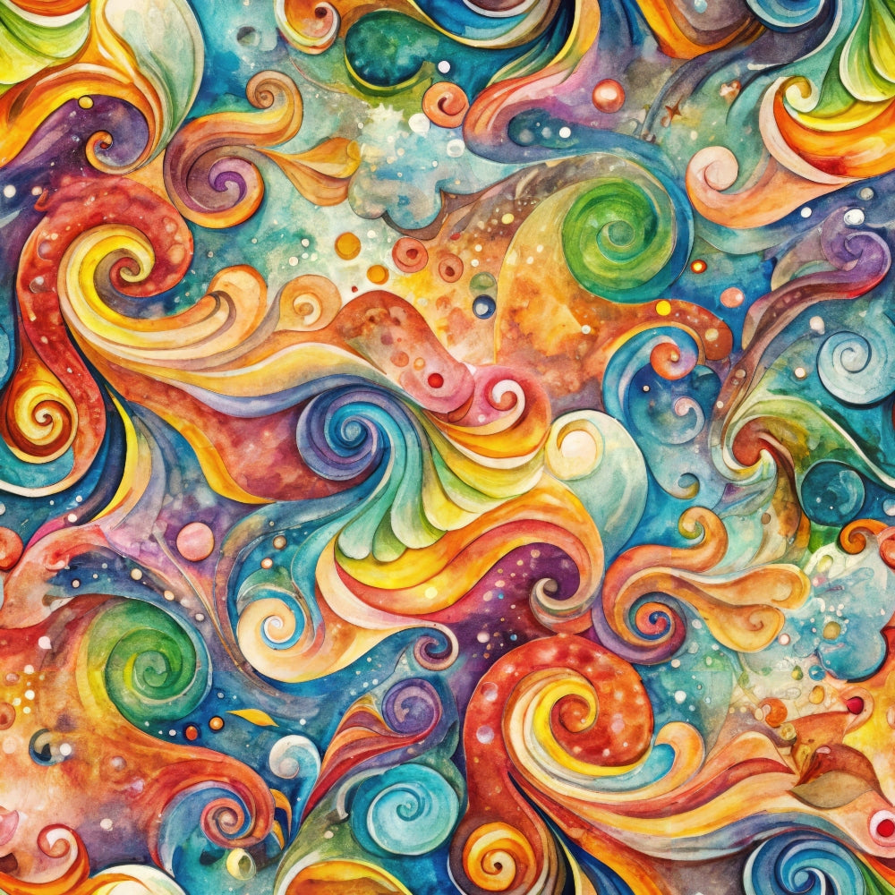 Carnival Swirls Pattern 7 Minky Fabric