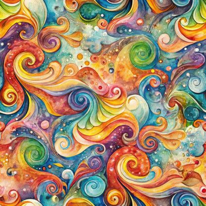 Carnival Swirls Pattern 7 Minky Fabric