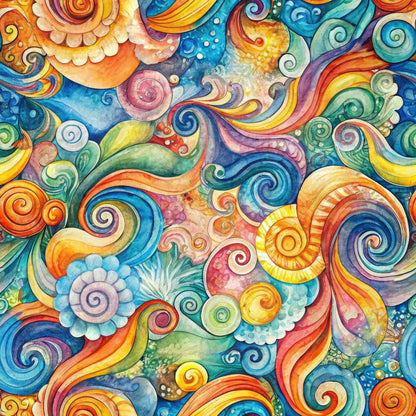 Carnival Swirls Pattern 8 Minky Fabric