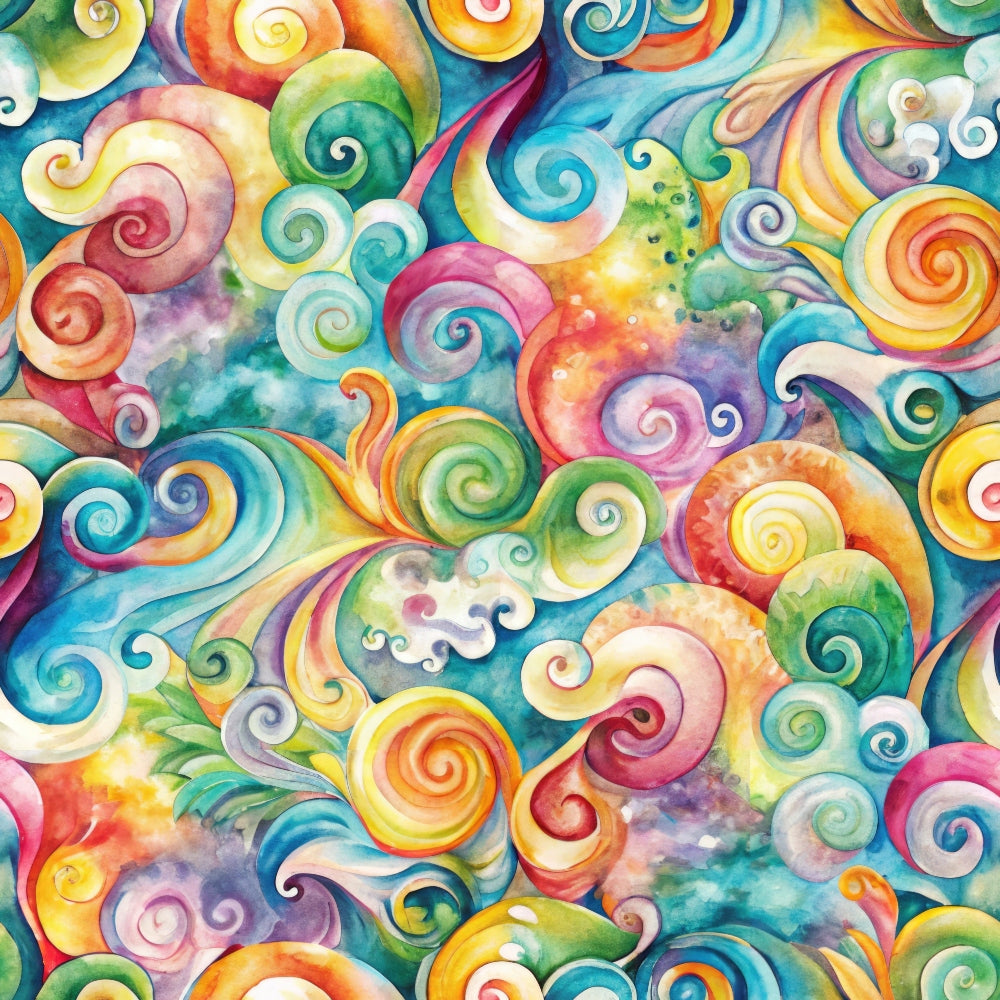 Carnival Swirls Pattern 9 Minky Fabric