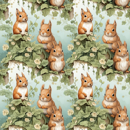 Forest Friends Pattern 1 Minky Fabric