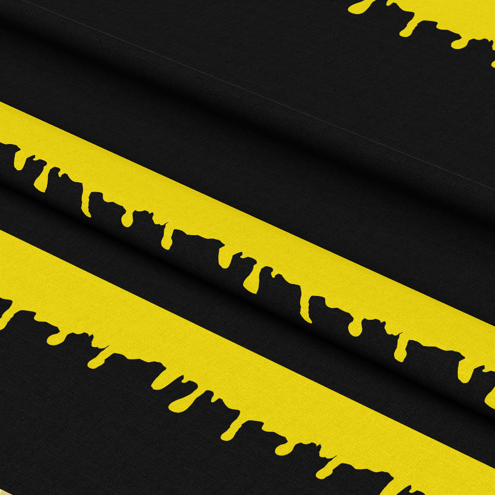 Yellow and Black Bees Pattern 6 Quilting Cotton Fabric