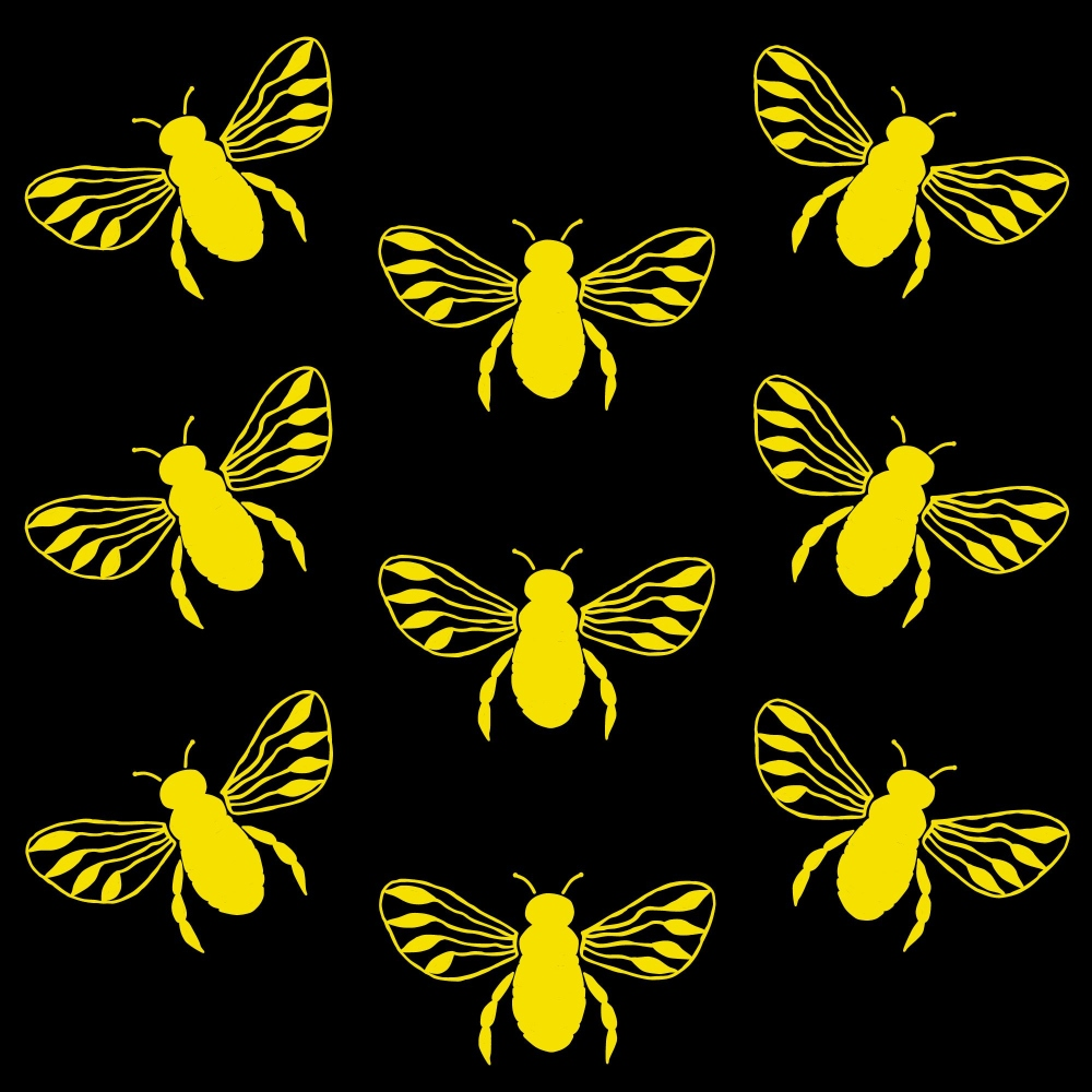 Honeybee Hearts Pattern 7 Minky Fabric