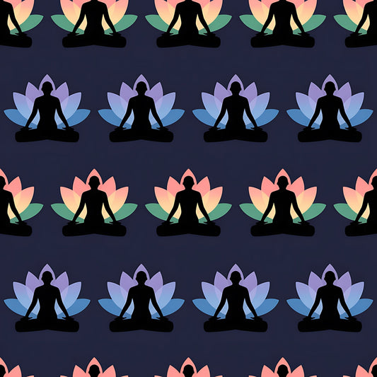 Lotus Meditation Pattern 10 Minky Fabric