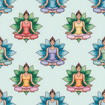 Lotus Meditation Pattern 11 Minky Fabric