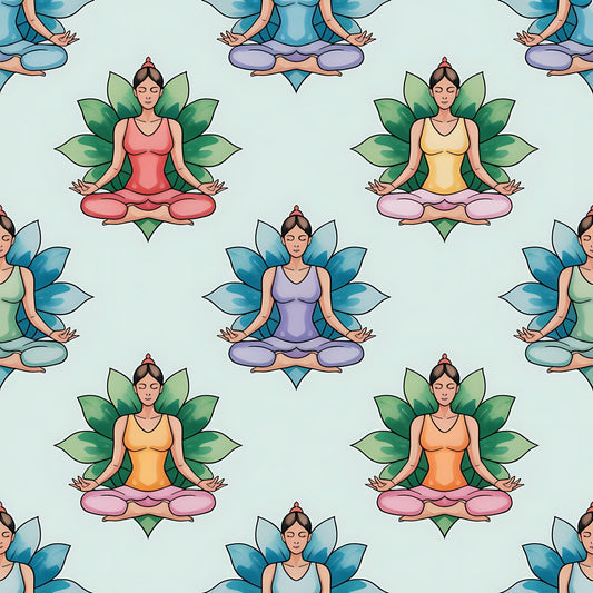 Lotus Meditation Pattern 11 Minky Fabric