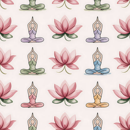 Lotus Meditation Pattern 13 Minky Fabric