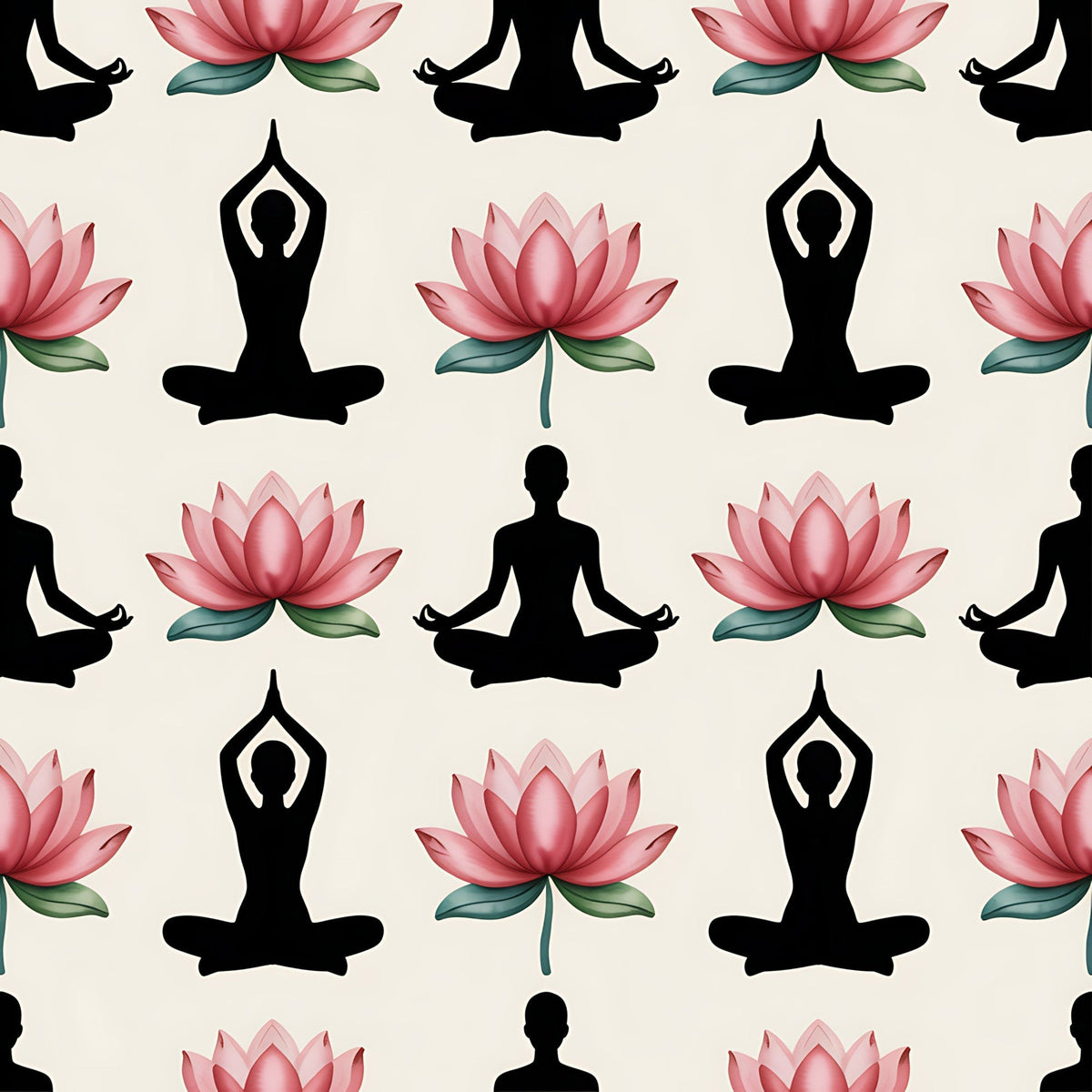 Lotus Meditation Pattern 14 Minky Fabric