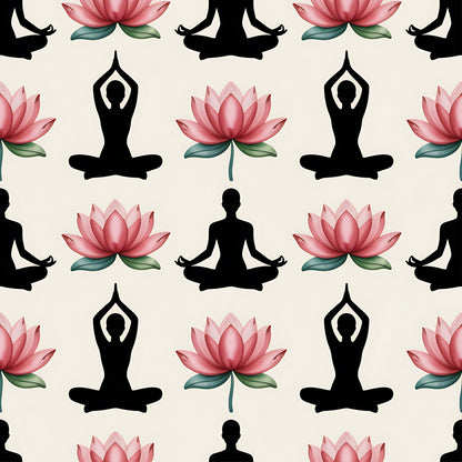 Lotus Meditation Pattern 14 Minky Fabric