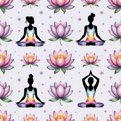 Lotus Meditation Pattern 15 Minky Fabric