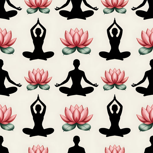 Lotus Meditation Pattern 5 Minky Fabric