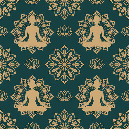 Lotus Meditation Pattern 7 Minky Fabric