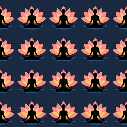 Lotus Meditation Pattern 9 Minky Fabric