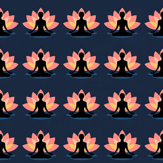 Lotus Meditation Pattern 9 Minky Fabric