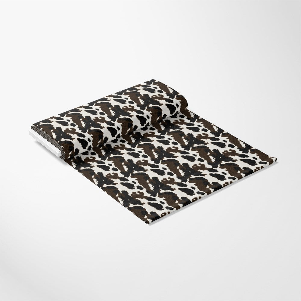 Bold Brown and White Cow Pattern 10 Quilting Cotton Fabric