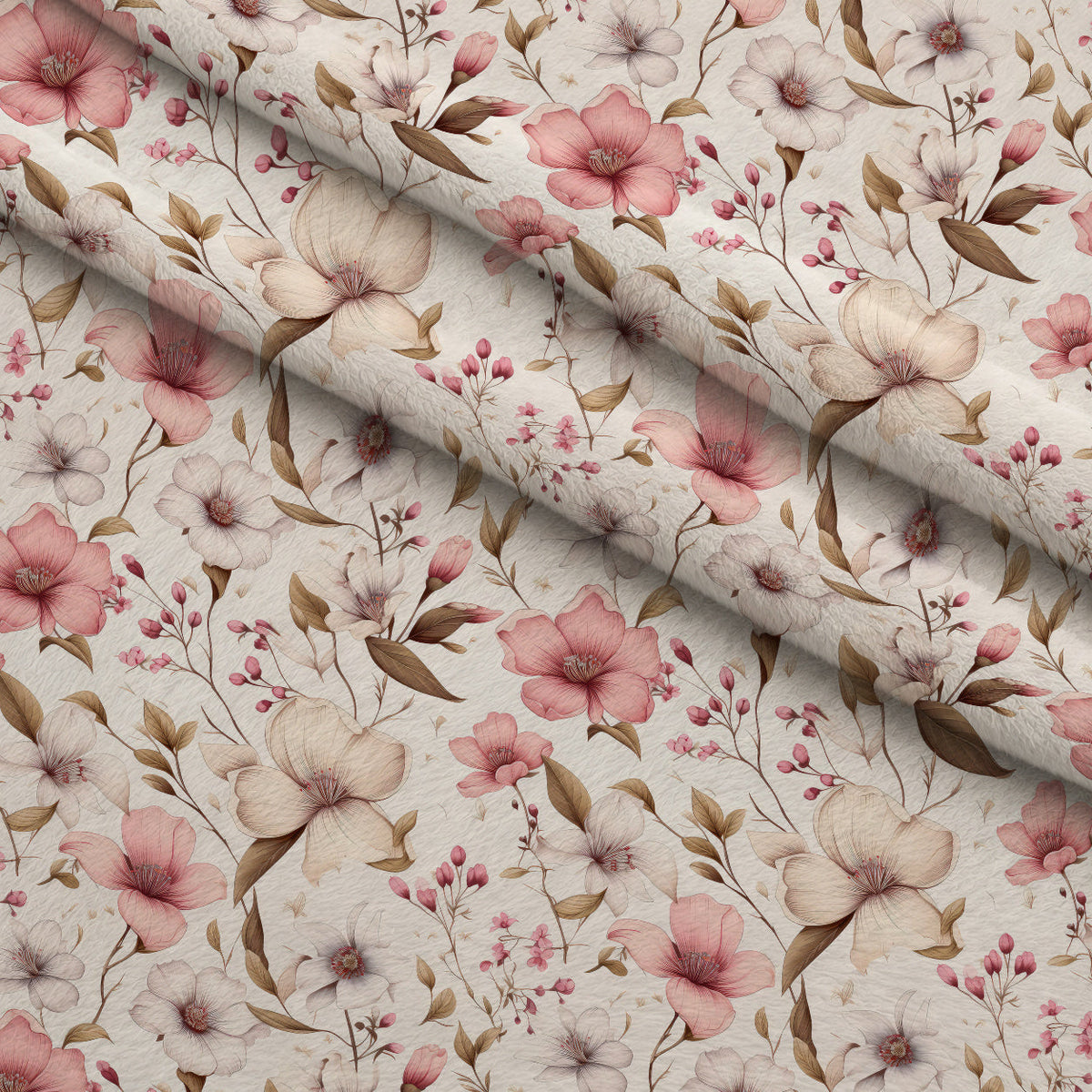 Airy Blooms Pattern 1 Minky Fabric