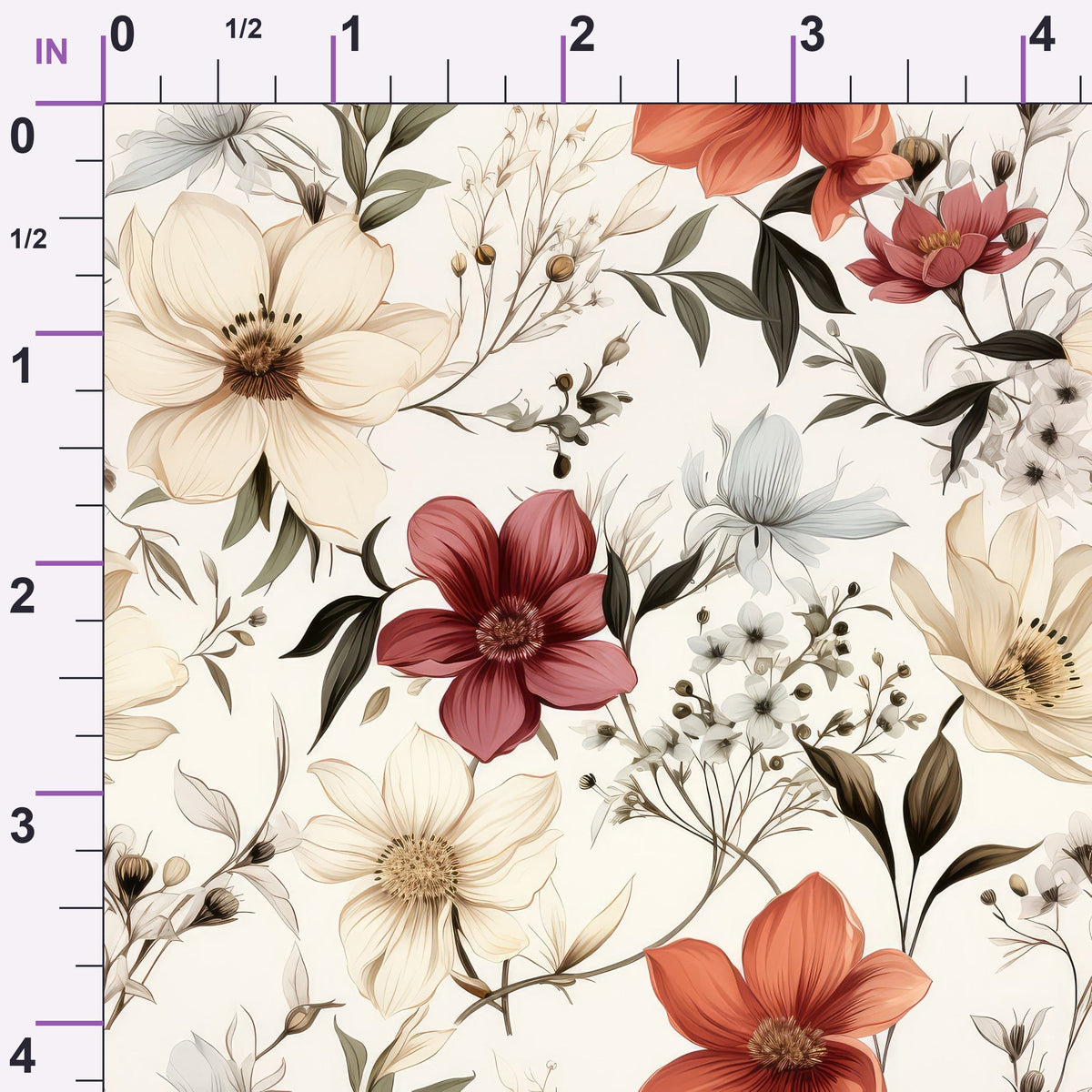 Airy Blooms Pattern 12 Minky Fabric