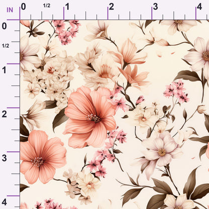 Airy Blooms Pattern 4 Minky Fabric