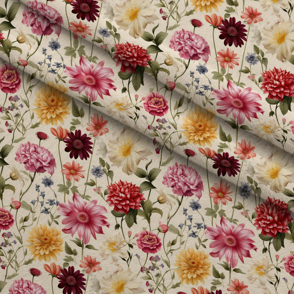 Airy Blooms Pattern 5 Minky Fabric
