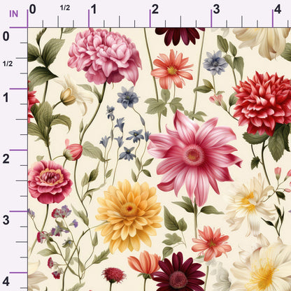 Airy Blooms Pattern 5 Minky Fabric