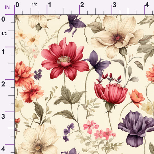 Airy Blooms Pattern 6 Minky Fabric