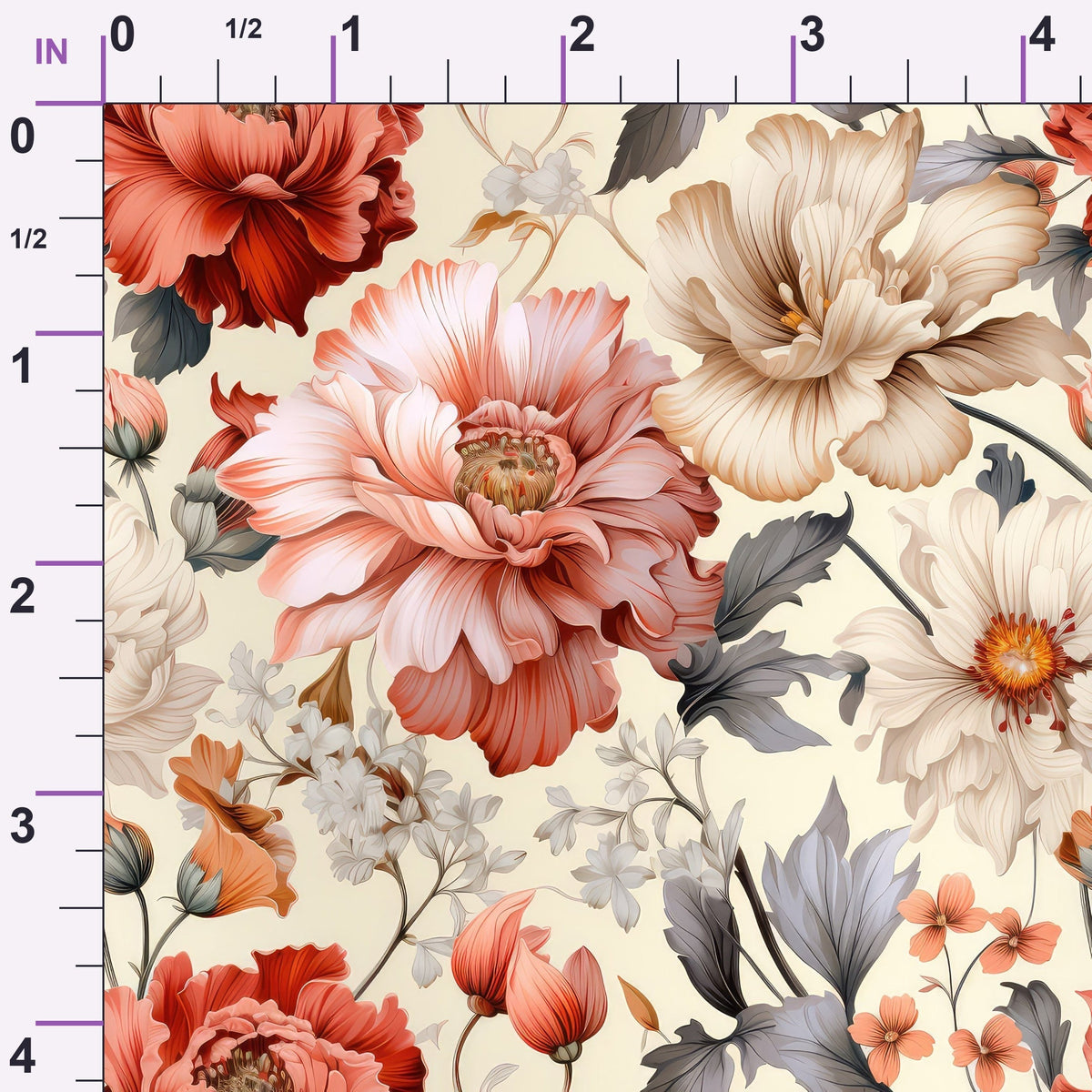 Airy Blooms Pattern 7 Minky Fabric