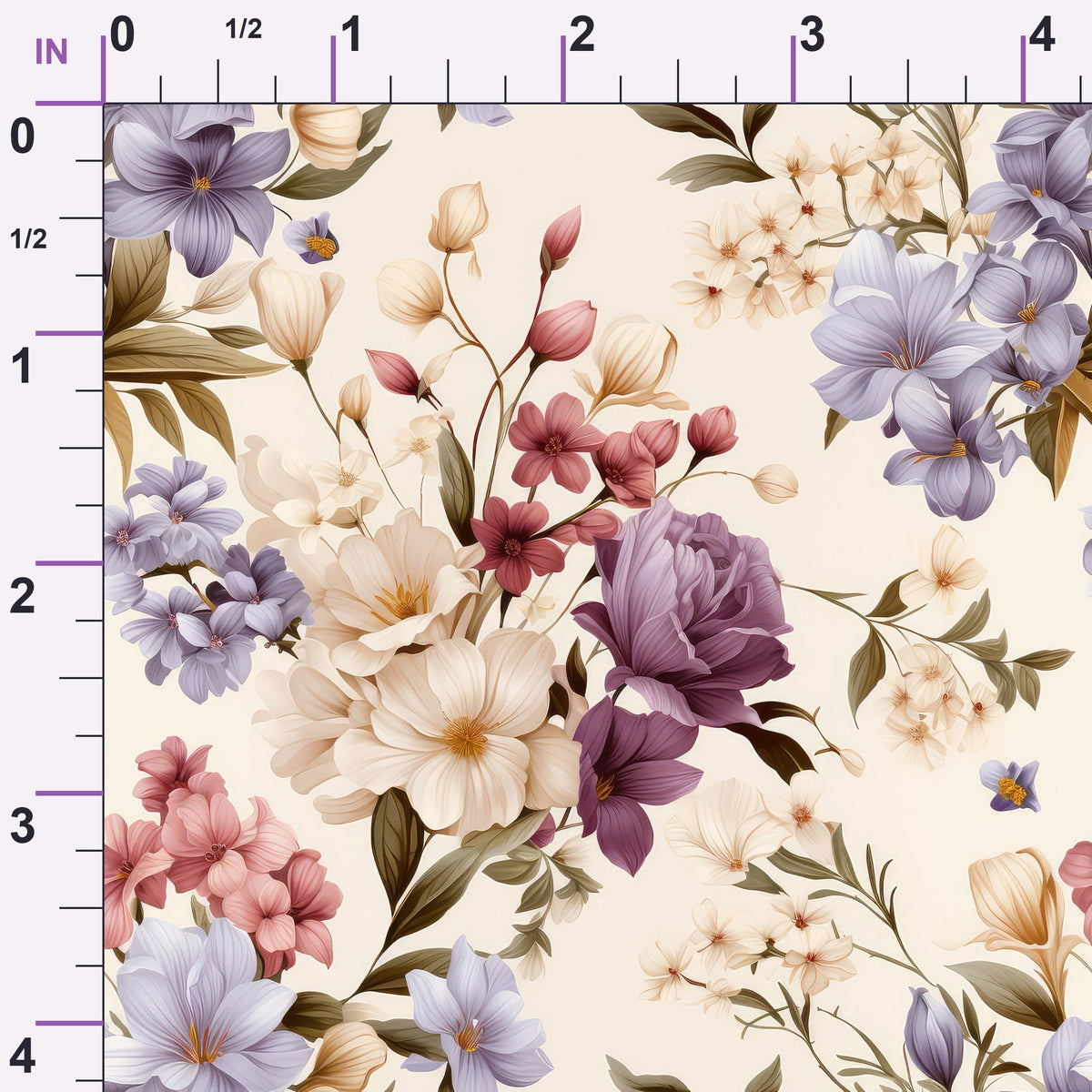Airy Blooms Pattern 8 Minky Fabric