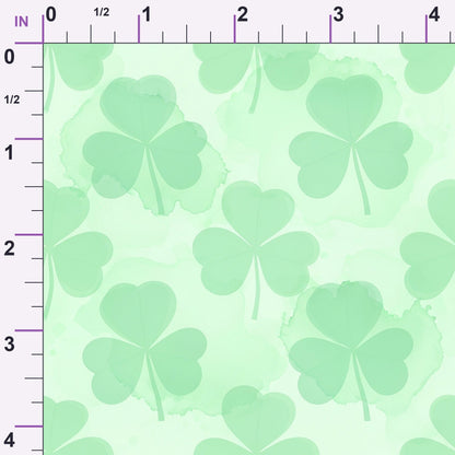 Alcohol Ink Shamrock Pattern 10 Minky Fabric