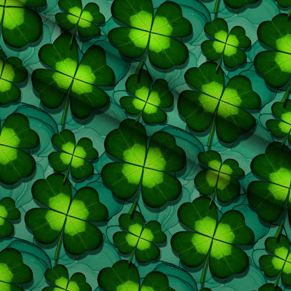 Alcohol Ink Shamrock Pattern 11 Minky Fabric