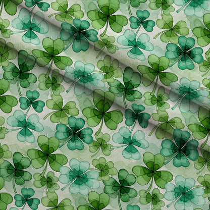Alcohol Ink Shamrock Pattern 12 Minky Fabric