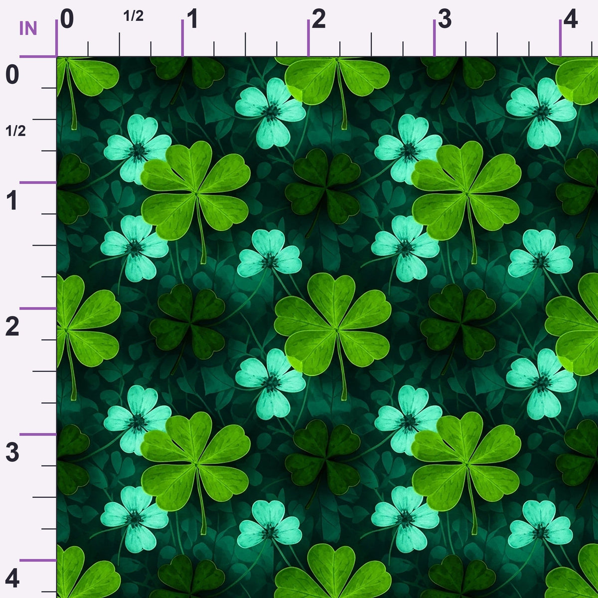 Alcohol Ink Shamrock Pattern 13 Minky Fabric