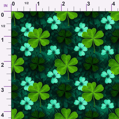 Alcohol Ink Shamrock Pattern 13 Minky Fabric