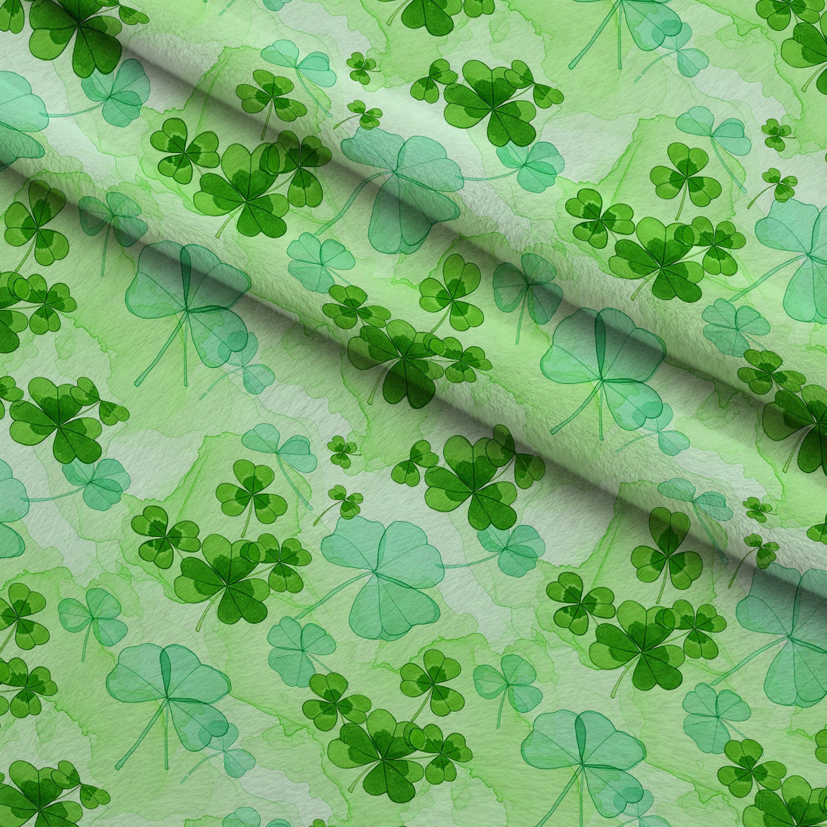 Alcohol Ink Shamrock Pattern 14 Minky Fabric