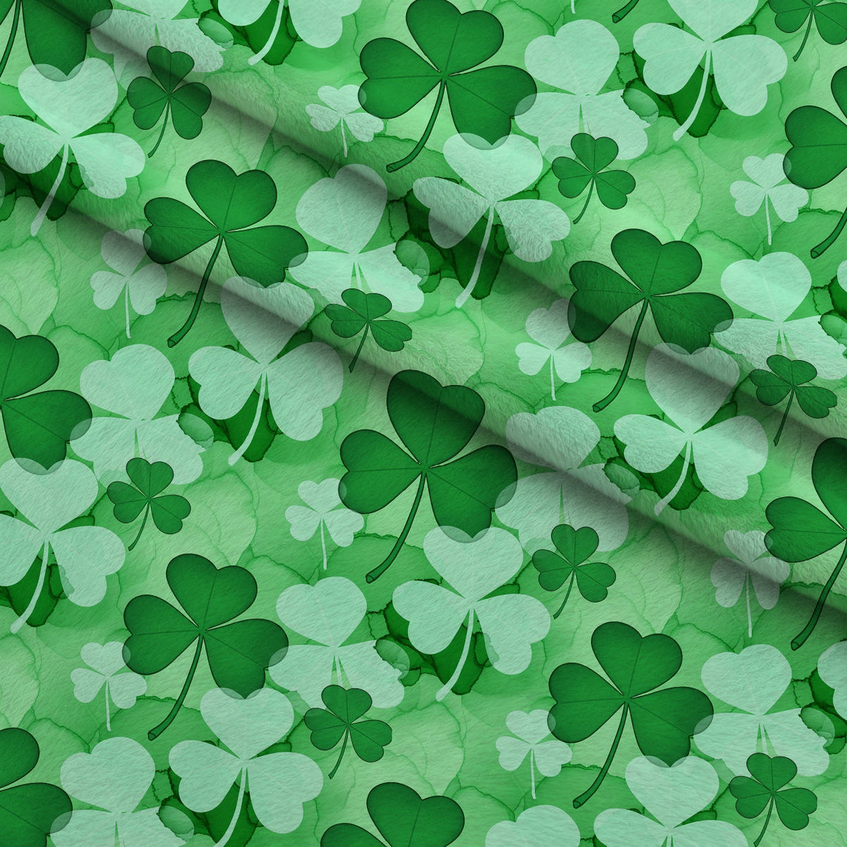 Alcohol Ink Shamrock Pattern 17 Minky Fabric