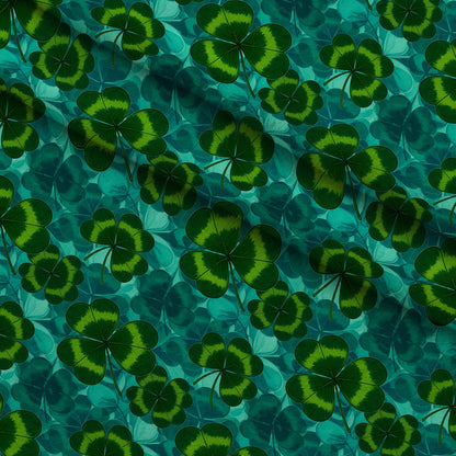 Alcohol Ink Shamrock Pattern 18 Minky Fabric