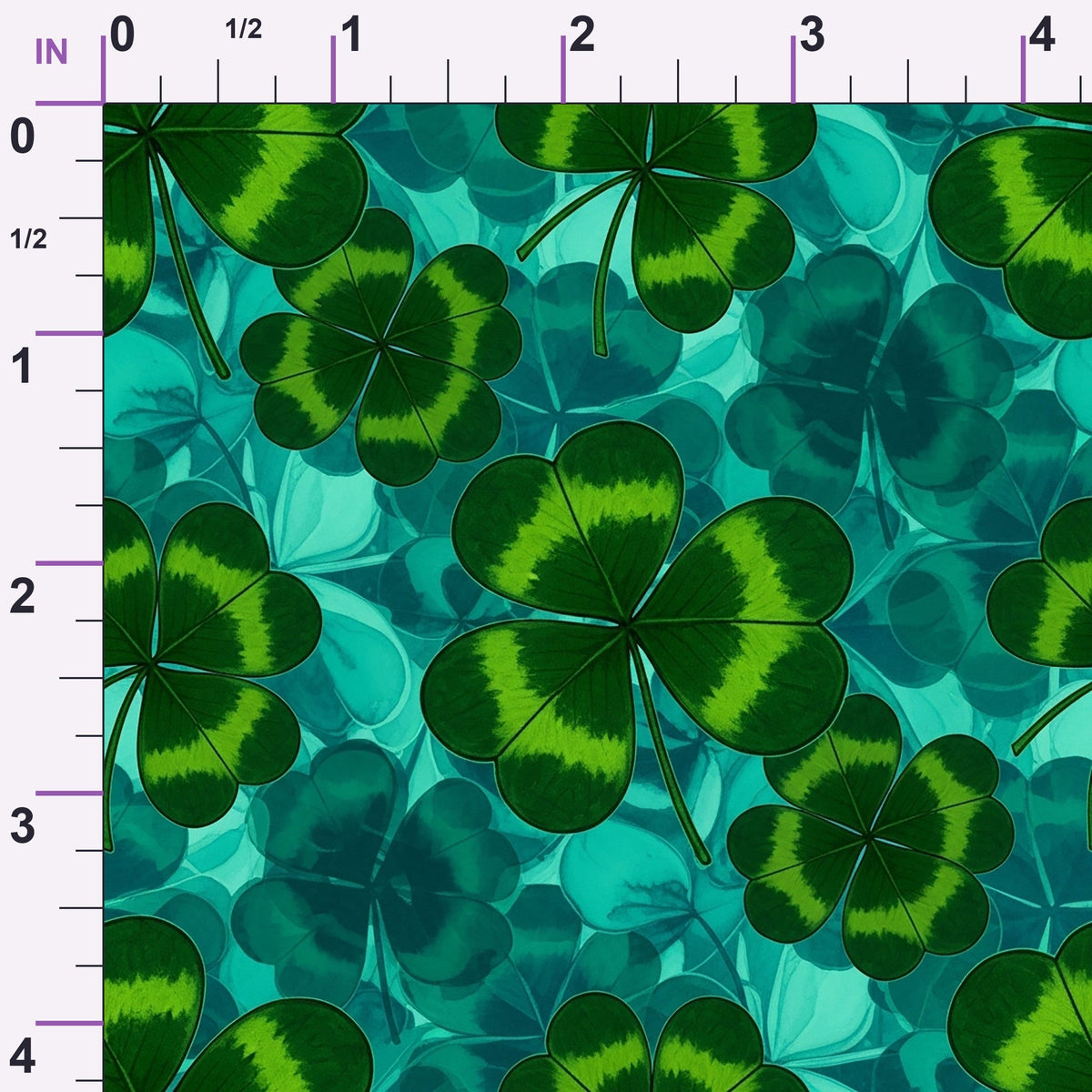 Alcohol Ink Shamrock Pattern 18 Minky Fabric
