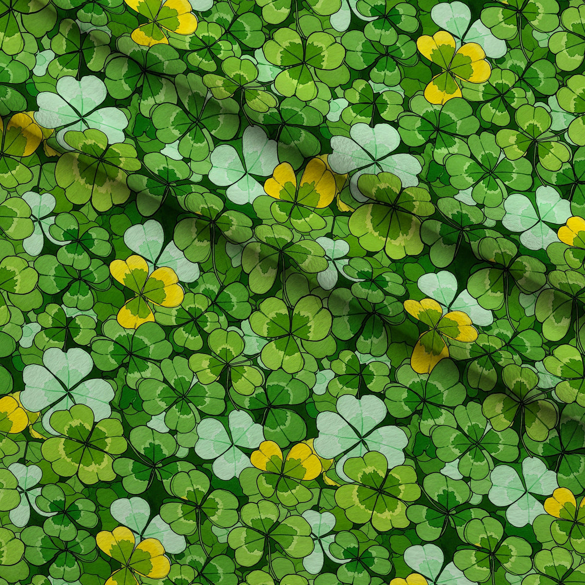 Alcohol Ink Shamrock Pattern 19 Minky Fabric