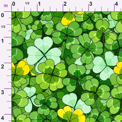 Alcohol Ink Shamrock Pattern 19 Minky Fabric