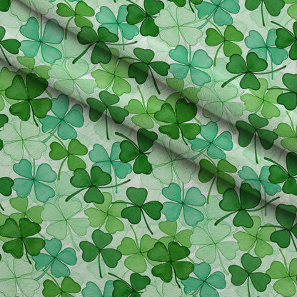 Alcohol Ink Shamrock Pattern 23 Minky Fabric