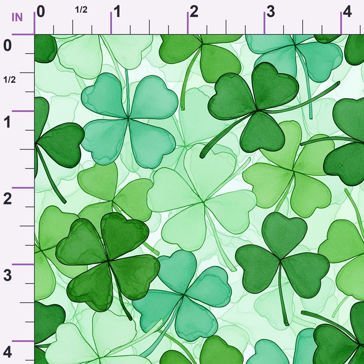 Alcohol Ink Shamrock Pattern 23 Minky Fabric