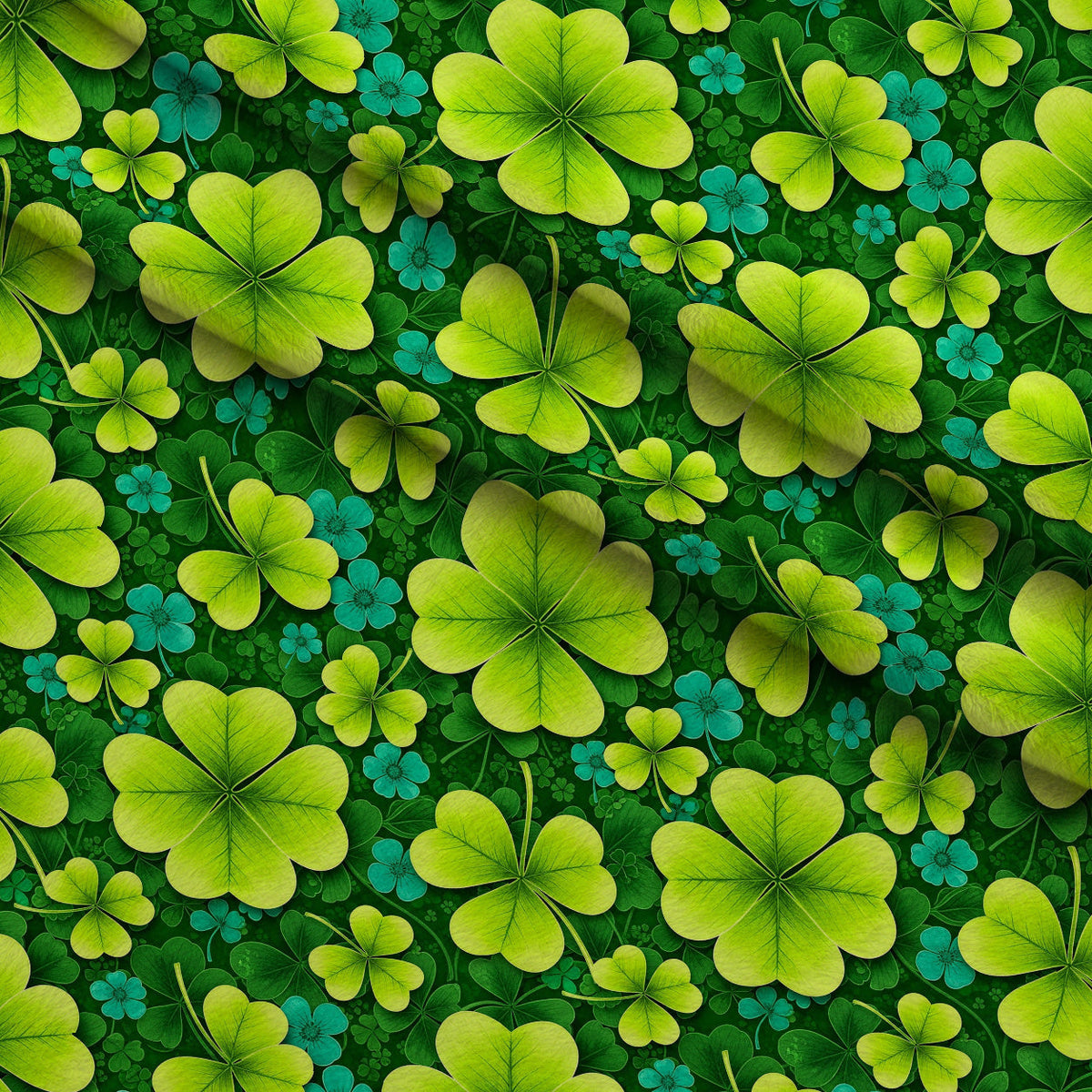 Alcohol Ink Shamrock Pattern 24 Minky Fabric